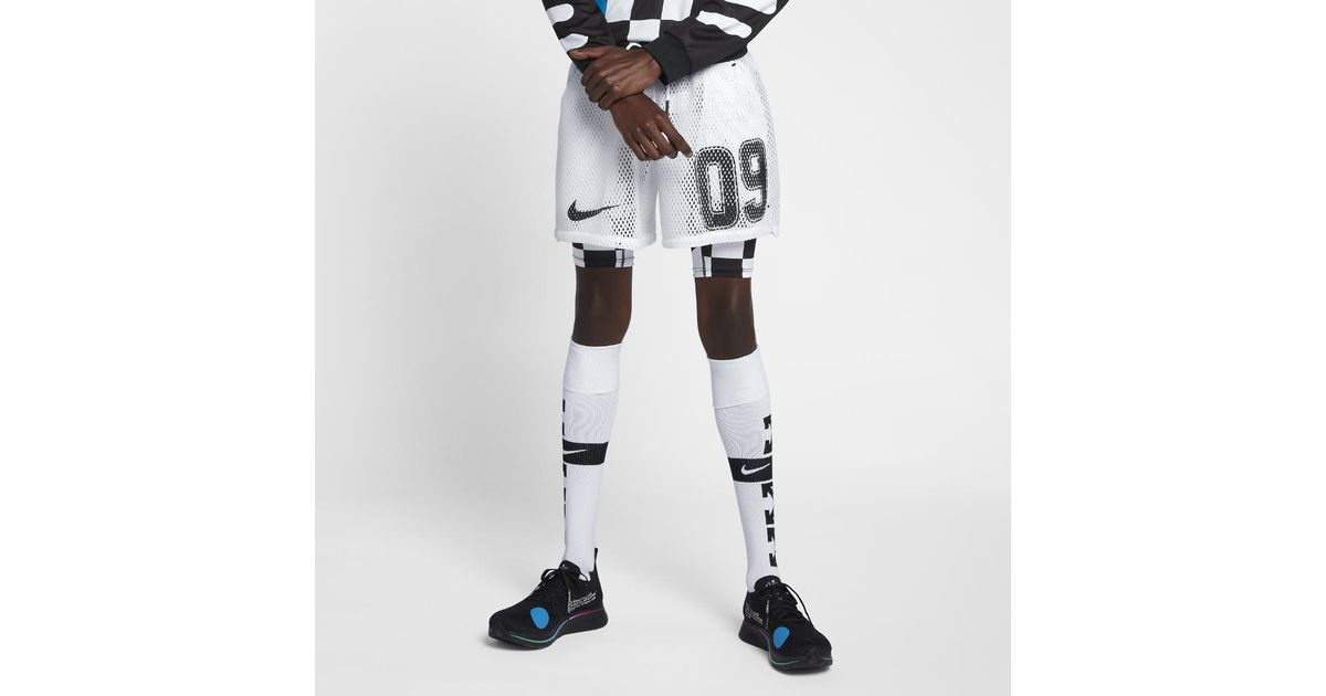off white soccer shorts