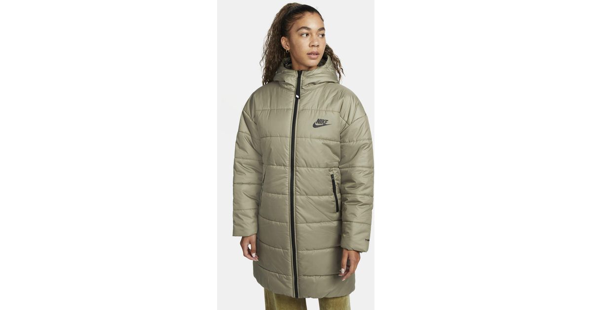 Nike Sportswear Therma-fit Repel Synthetic-fill Hooded Parka in Green