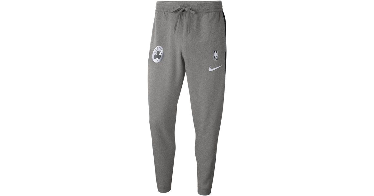 Nike Cotton Boston Celtics Dry Showtime Pants in Black (Grey) for Men ...