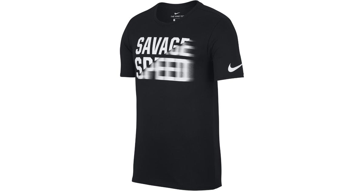 Nike Dry "savage Speed" Men's Football T-shirt in Black for Men | Lyst