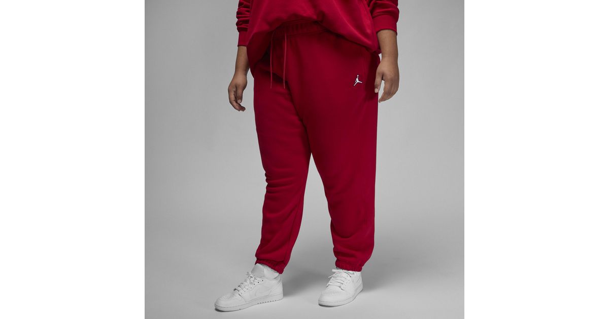 Nike Jordan Brooklyn Fleece Pants (plus in Red Lyst