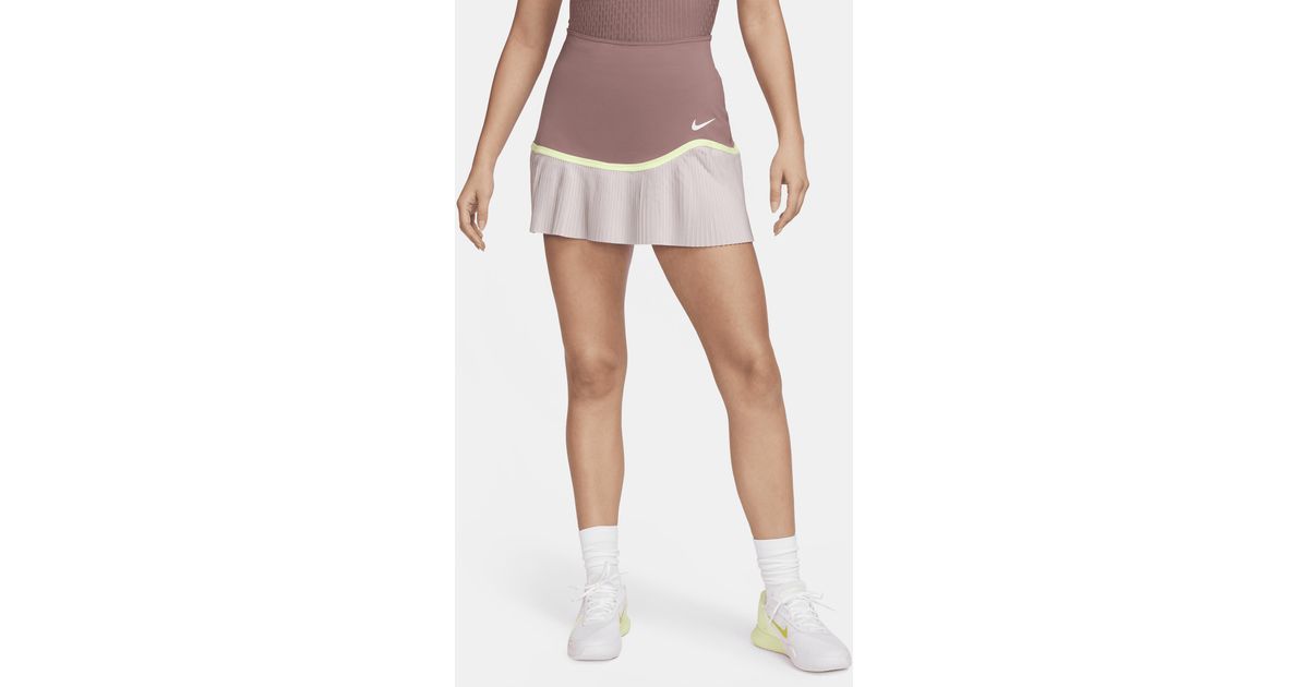 Nike Advantage Dri-fit Tennis Skirt Polyester in Pink | Lyst UK