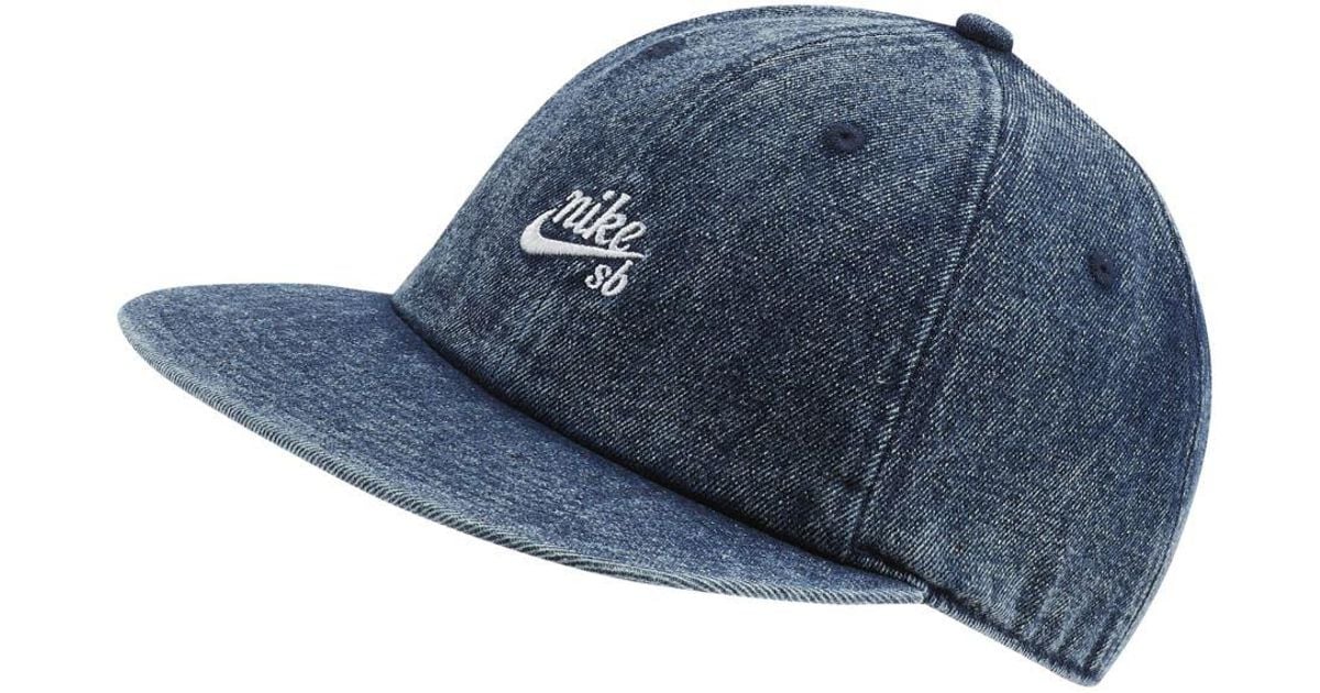 Nike Denim Sb Heritage86 Skate Hat in Blue for Men | Lyst