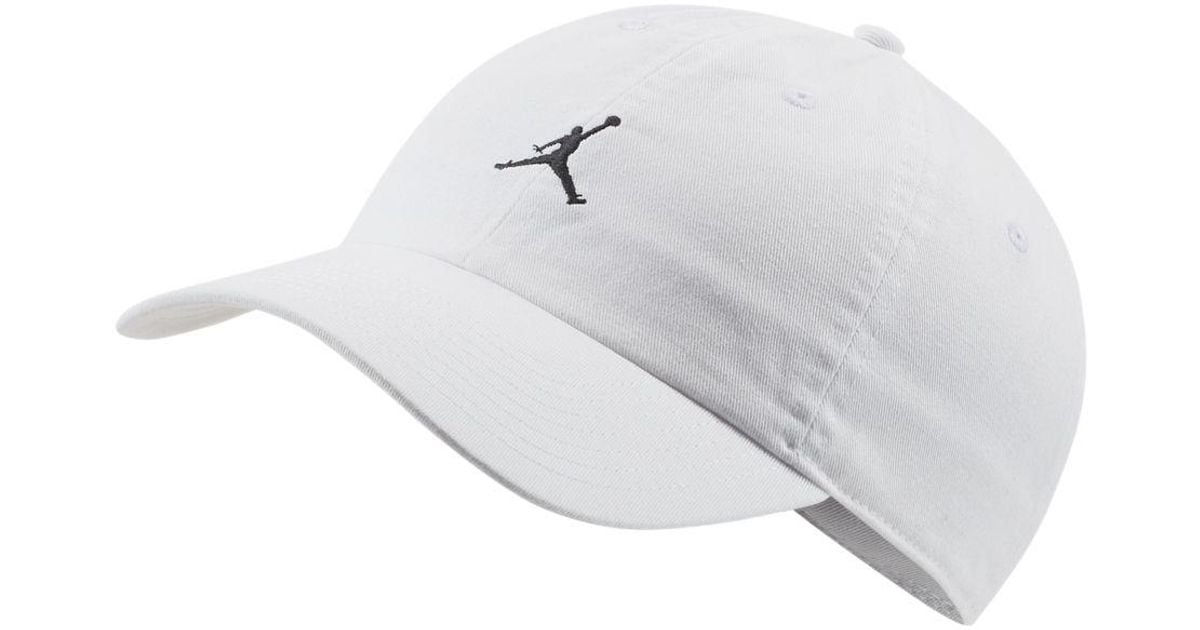 all white jordan hat