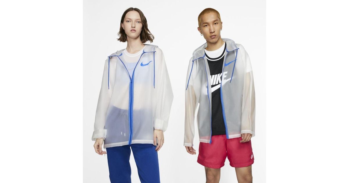 eetlust Soepel willekeurig Nike Translucent Rain Jacket | Lyst