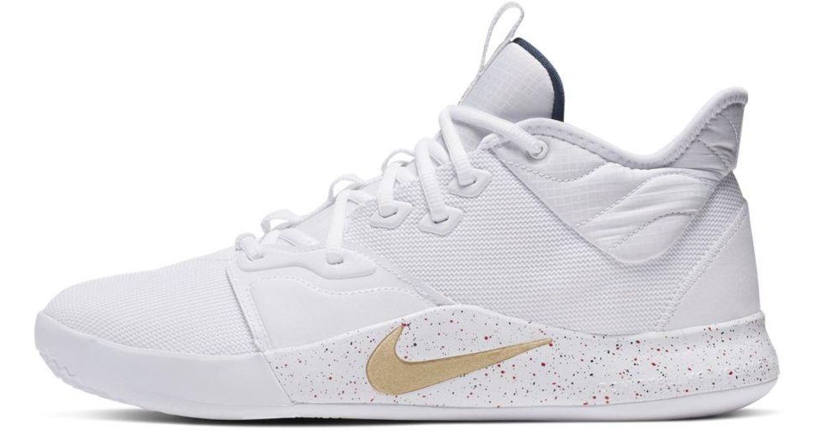 Nike Pg 3 Basketball Shoe in White for Men | Lyst