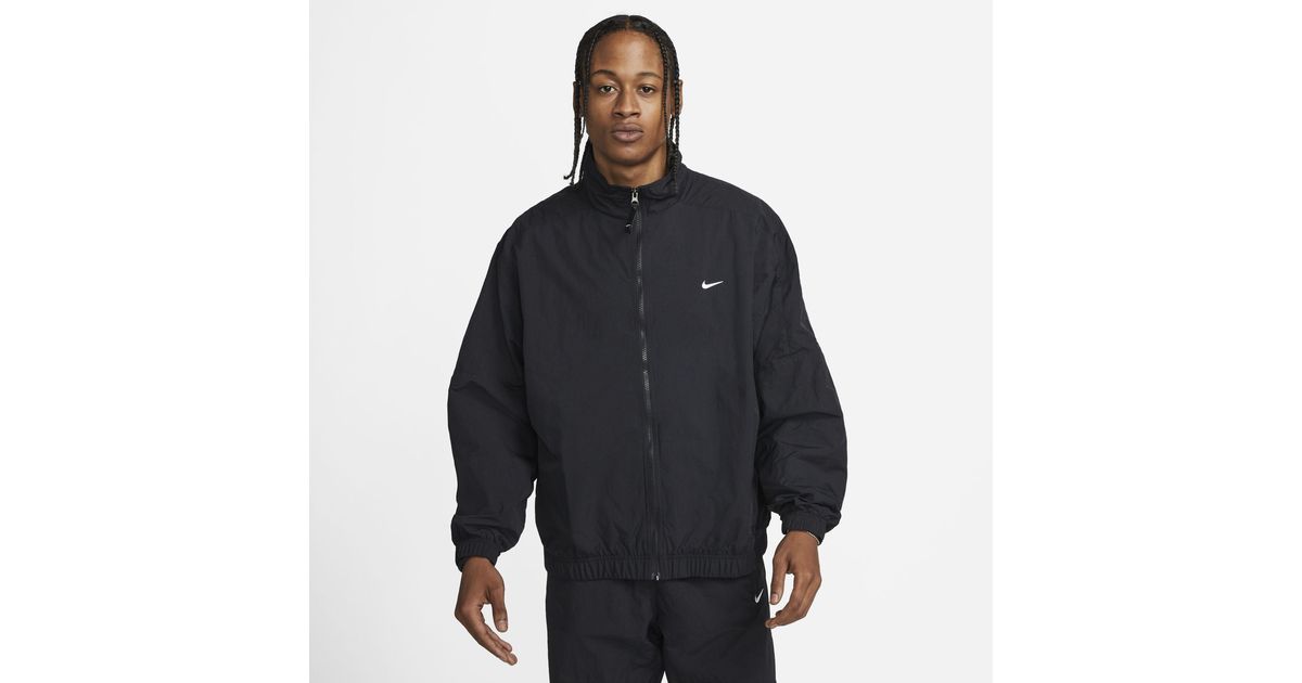 Nike Sportswear Solo Swoosh Tracksuit Jacket Black for Men Lyst UK