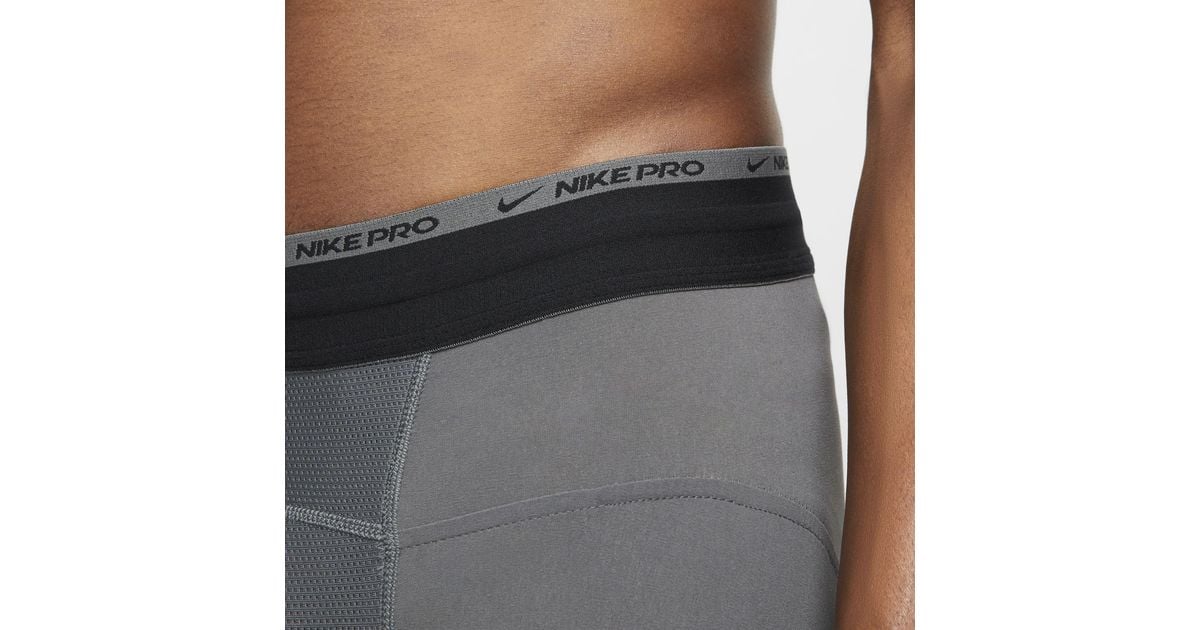 Nike Synthetic Pro Drifit Adv Recovery Tights in Iron Grey,Black,Black