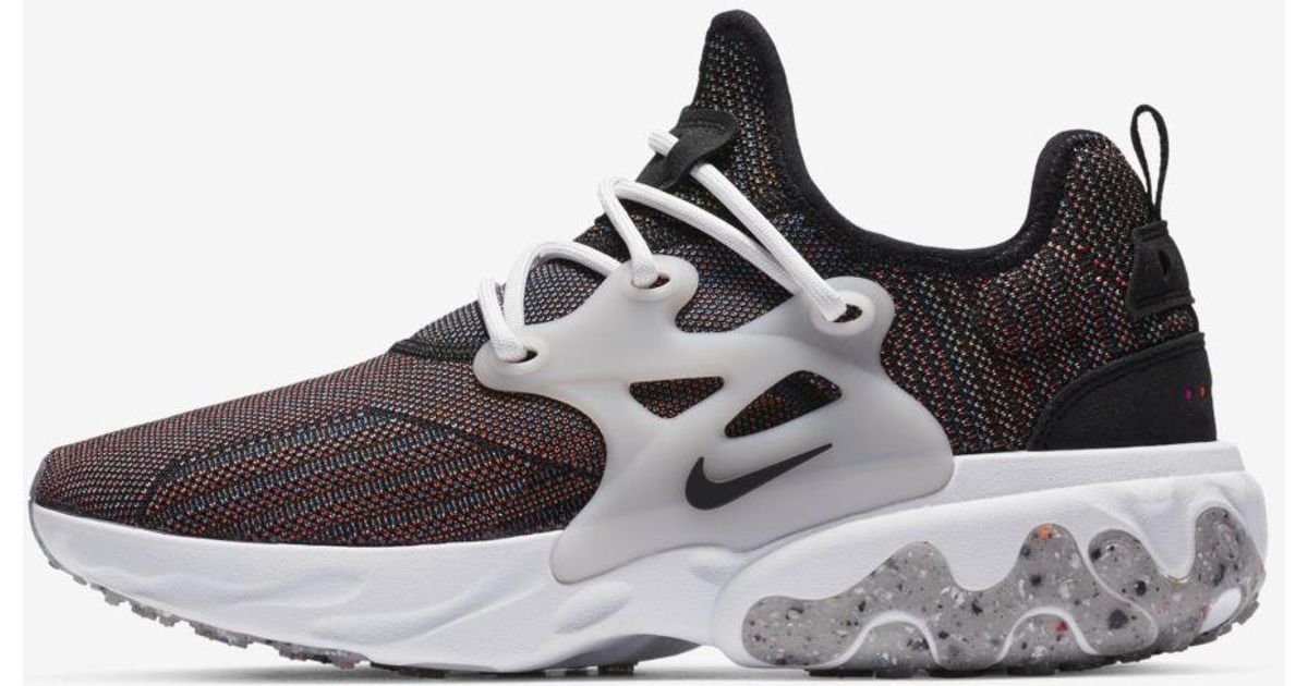 Nike Rubber React Presto Flyknit Shoe in Black for Men - Lyst
