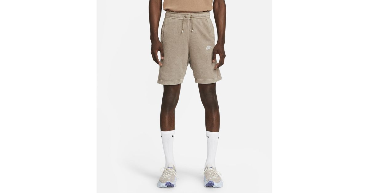 mens grey nike fleece shorts
