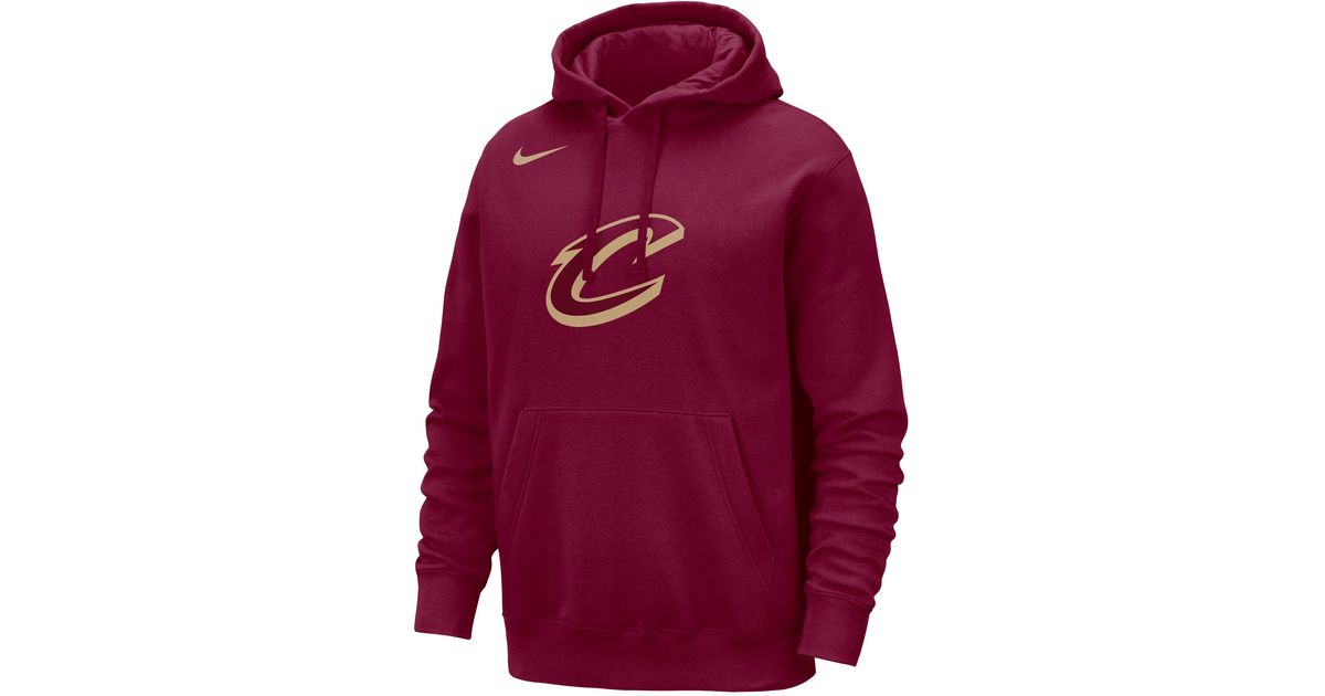 Nike Cleveland Cavaliers Club Nba Pullover Hoodie in Red for Men | Lyst