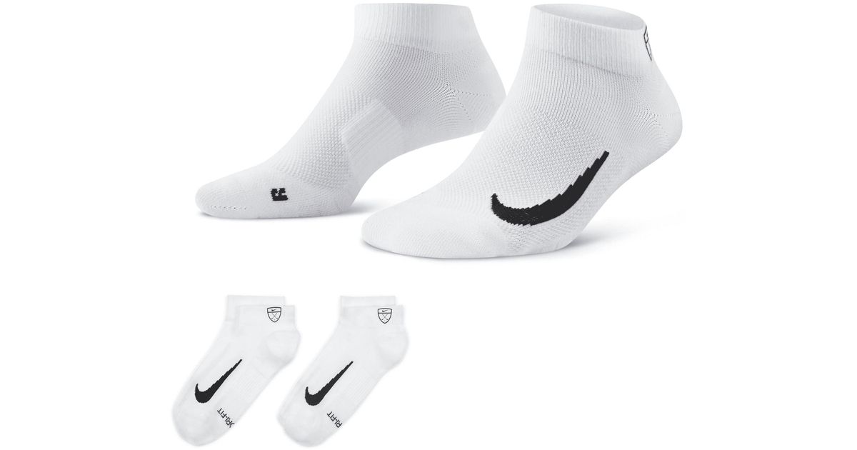 Nike Unisex Multiplier Low Golf Quarter Socks (2 Pairs) In White, | Lyst
