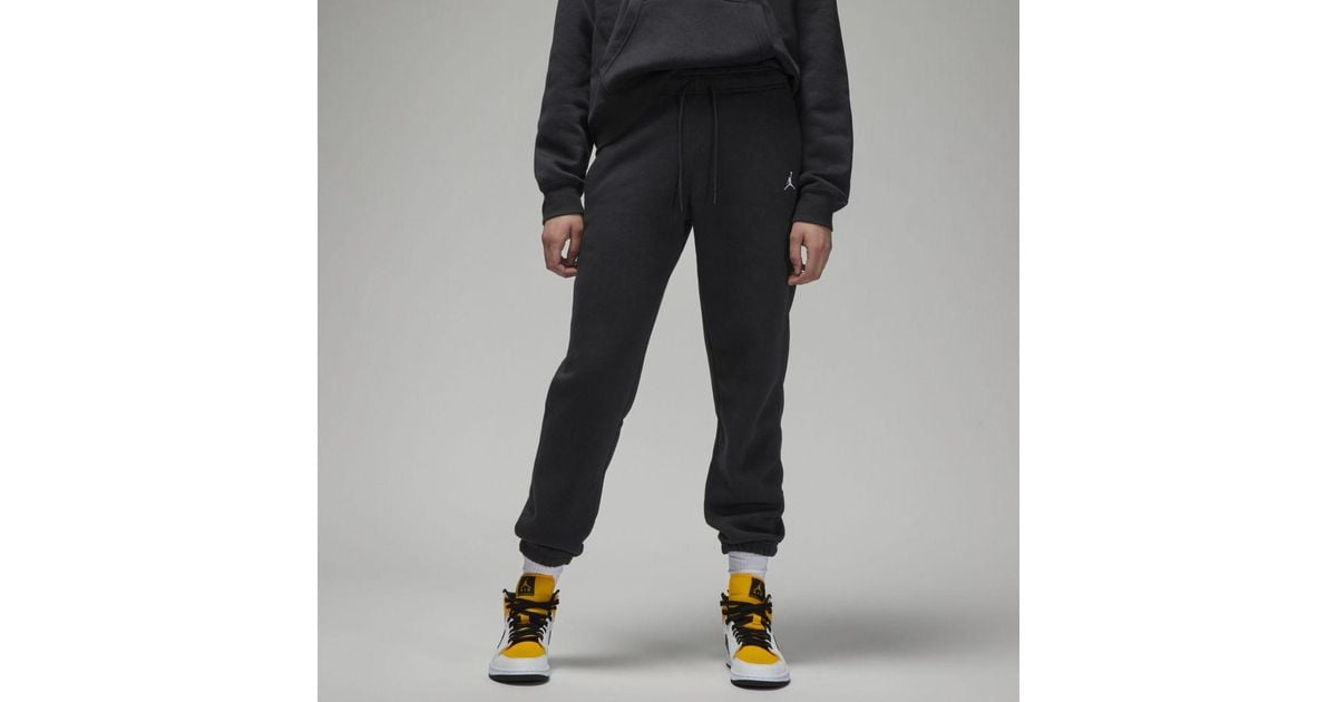 Nike Jordan Brooklyn Fleece Pants in Black,White (Black) Lyst