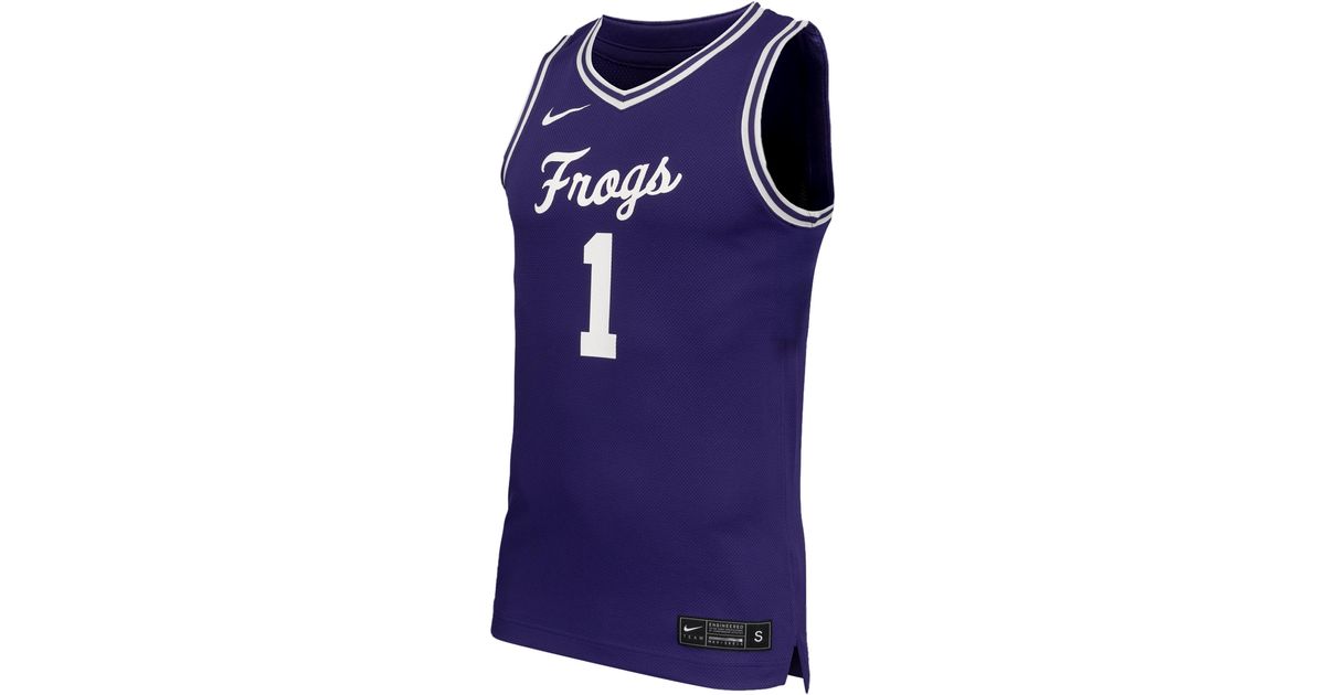 Java Blu Tcu Nike Tcu Basketball College Replica Jersey in Blue for Men | Lyst