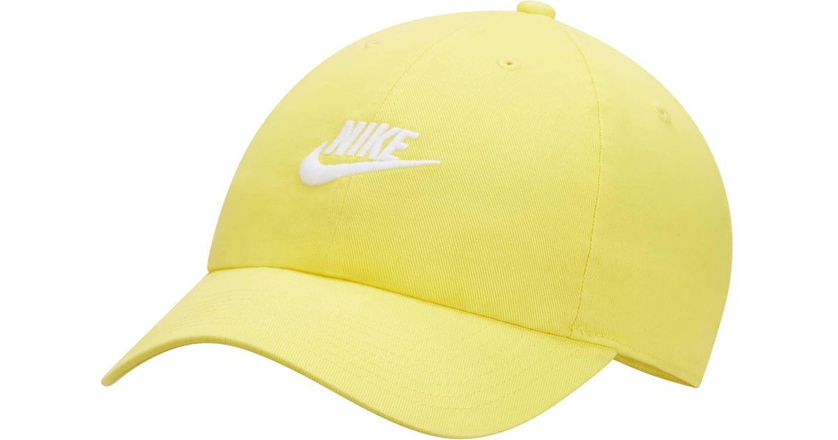 Nike Synthetic Sportswear Heritage86 Futura Washed Hat in Yellow for
