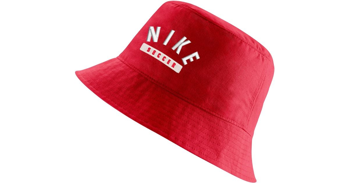 mens red nike bucket hat