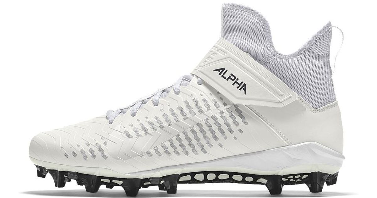 Nike Alpha Menace Pro 2 Mid By You Custom Football Cleat in White for Men |  Lyst