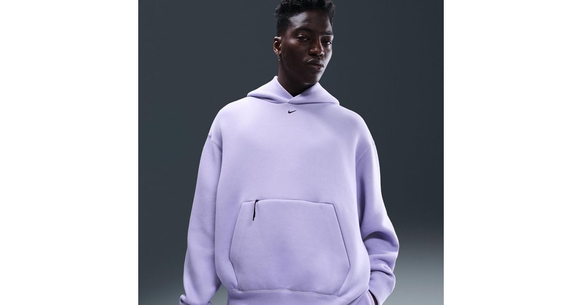 nike trend fleece oversized hoodie in purple
