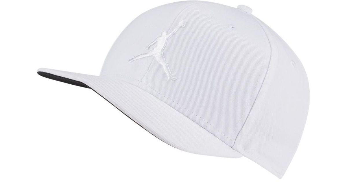 Nike Wool Jordan Pro Jumpman Snapback Hat in White for Men | Lyst