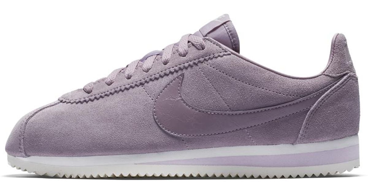 Nike Classic Cortez Suede Women's Shoe in Purple | Lyst