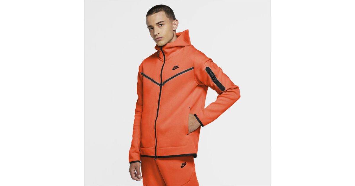 Lee Beer Vochtig Nike Sportswear Tech Fleece Full-zip Hoodie (electro Orange) for Men | Lyst