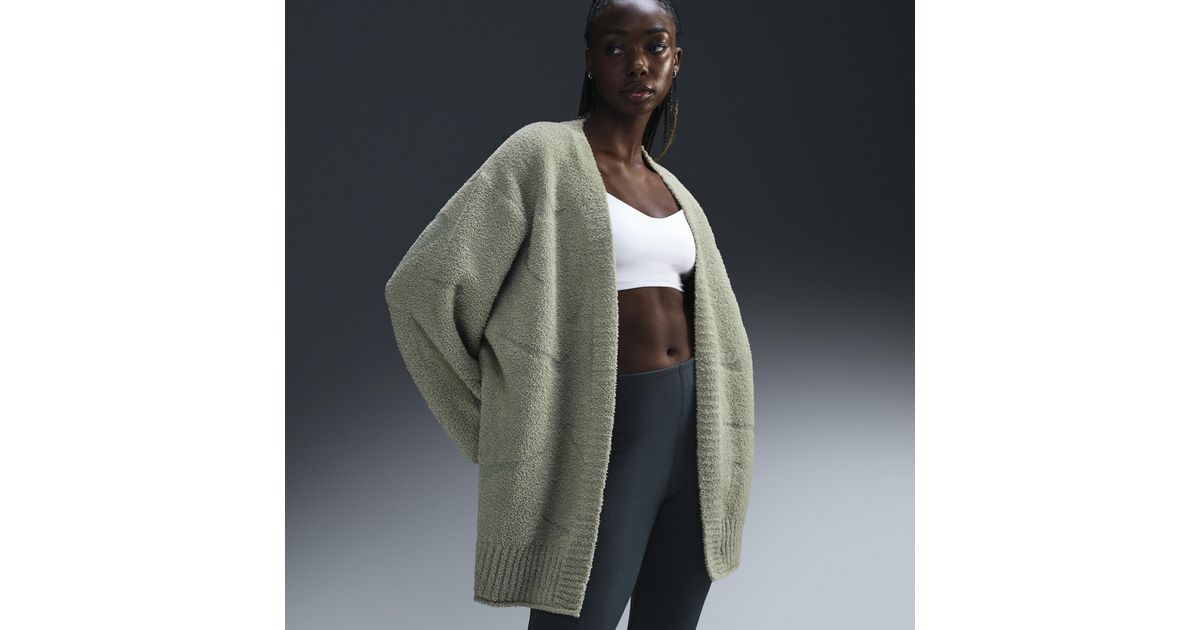 Nike Sportswear Phoenix Cozy Boucle Oversized Knit Cardigan in Green Lyst UK