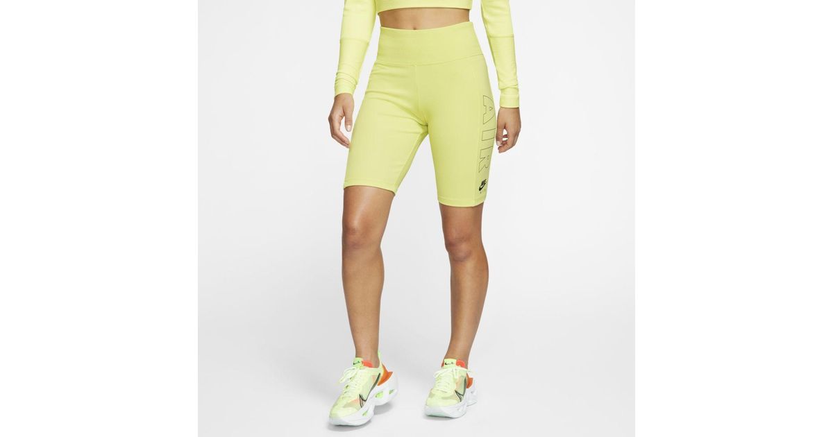 green nike biker shorts