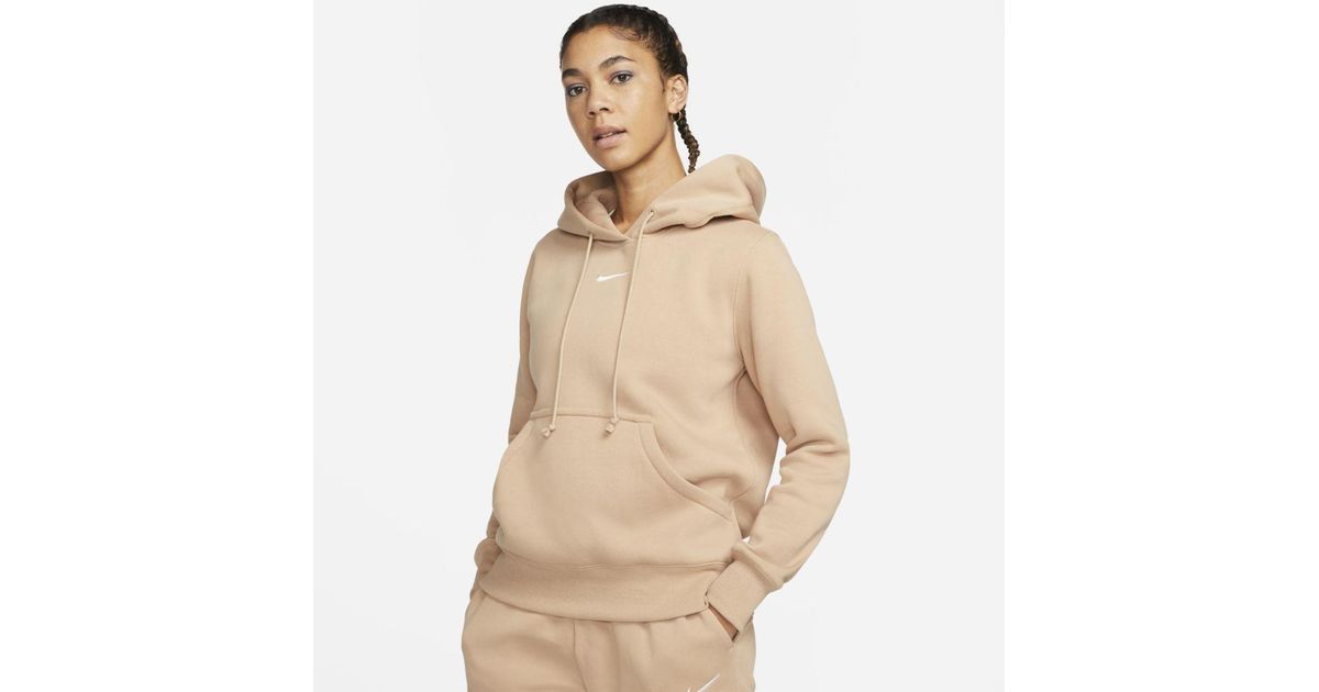 Nike Sportswear Phoenix Fleece Pullover Hoodie in Natural | Lyst