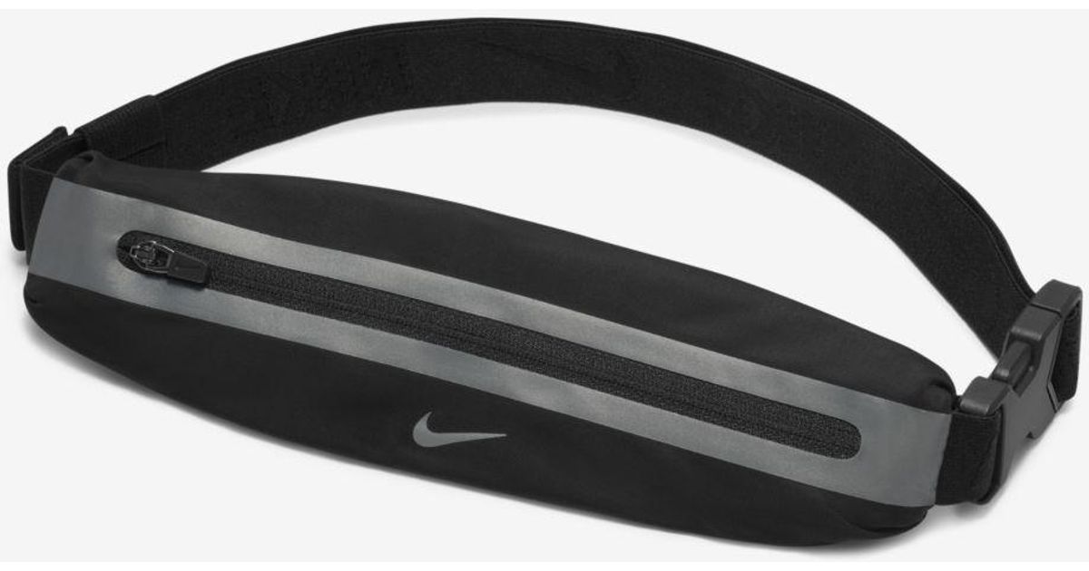 Nike Slim Running Fanny Pack in Black,Silver (Black) for Men - Lyst
