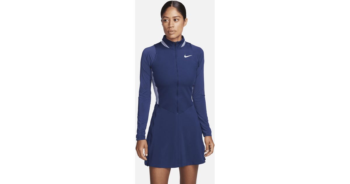 nike women's dri-fit tour long sleeve golf dress Nike Dri-fit Tour Golf Dress in Blue