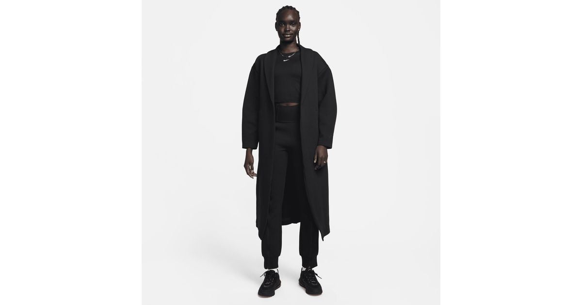 Nike Sportswear Tech Fleece Oversized Duster Jacket in Black Lyst UK
