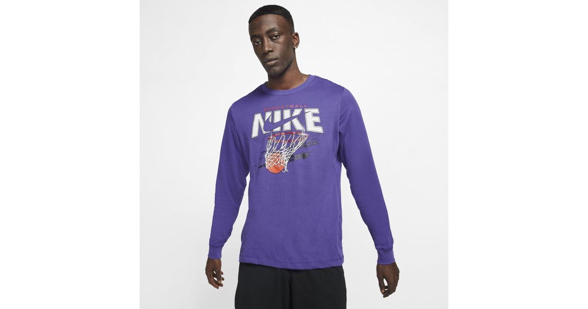nike basketball long sleeve shirt