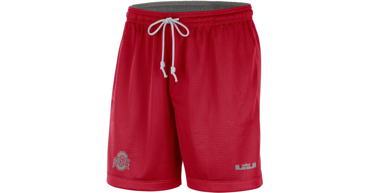 Nike College Drifit (ohio State) Reversible Shorts In Red, for Men Lyst