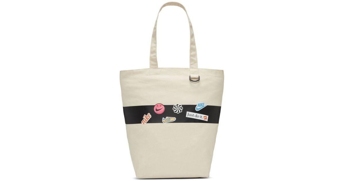 nike cream tote bag