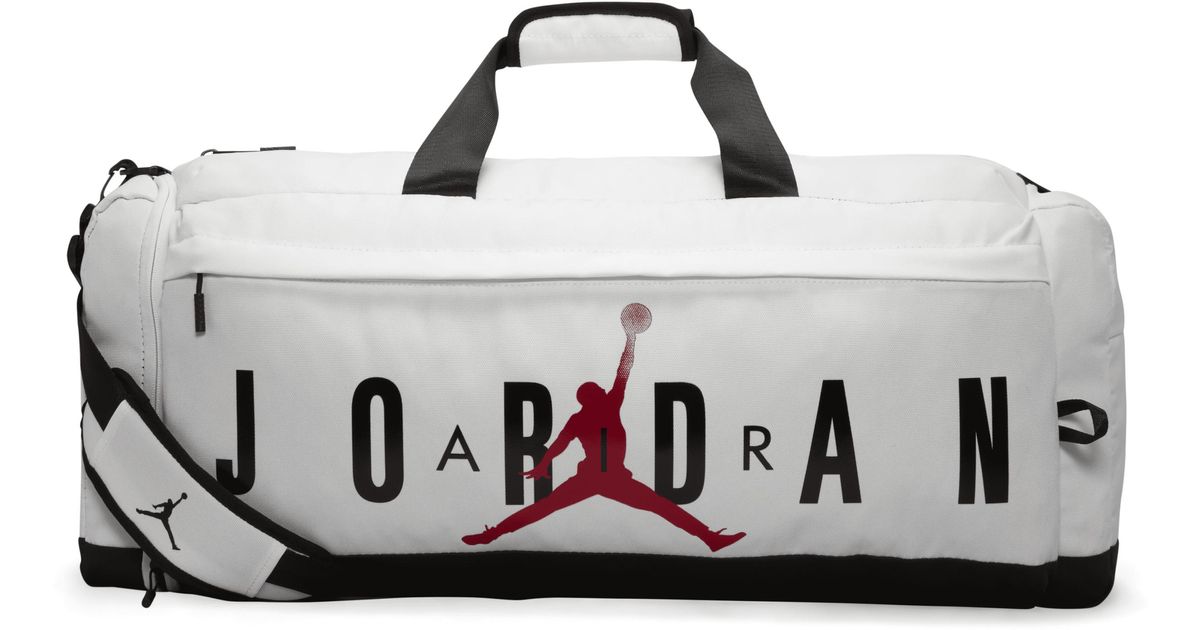 Nike Air Jordan Velocity Duffel Bag (55l) In White, in Black | Lyst