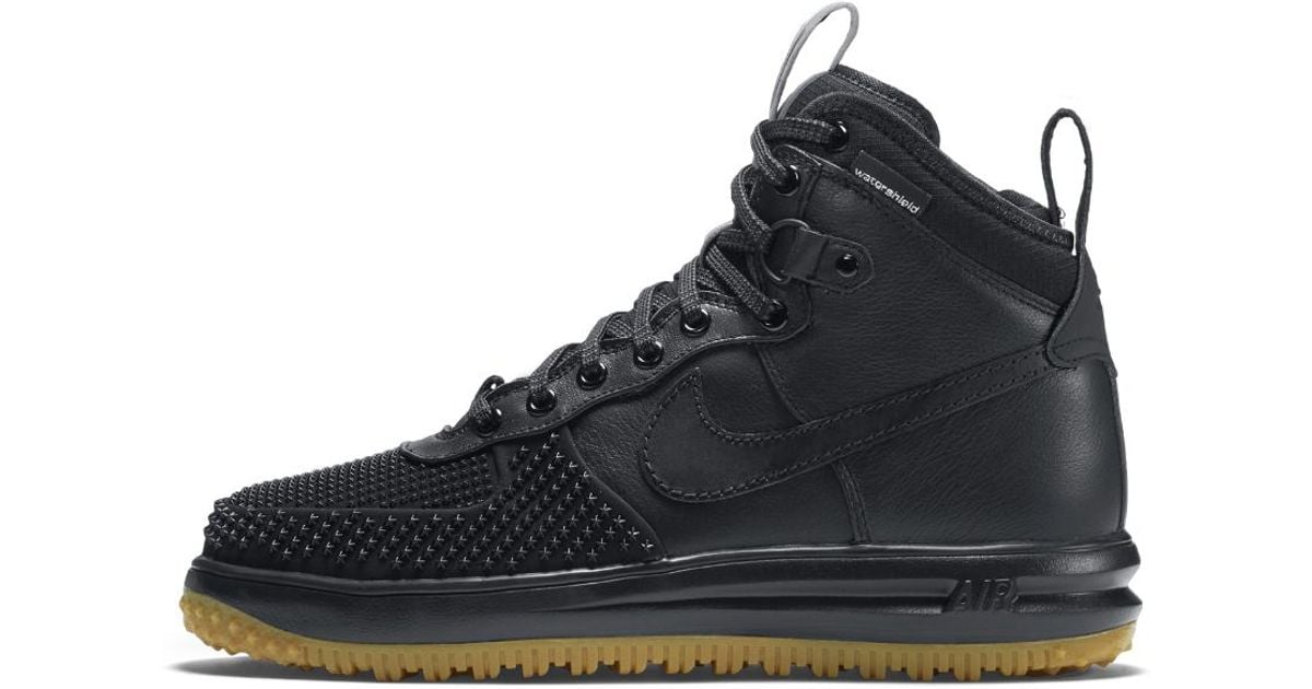 Nike Leather Lunar Force 1 Duckboot Men's Boot in Black/Metallic  Silver/Anthracite (Black) for Men - Lyst