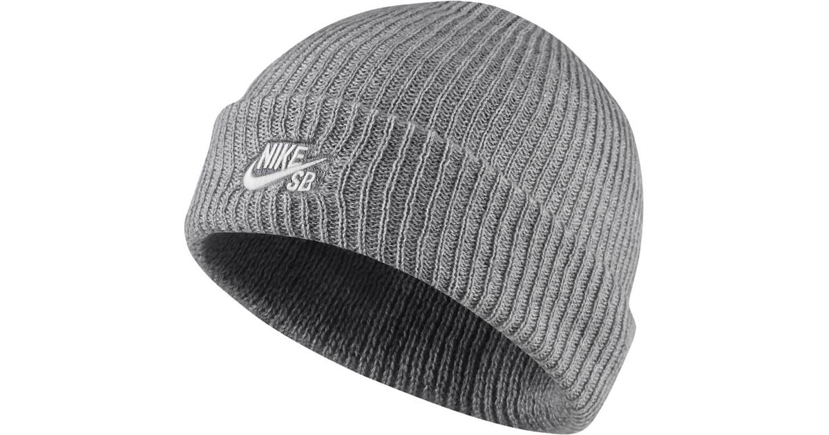 Nike Sb Skate Fisherman Beanie Grey in Gray | Lyst