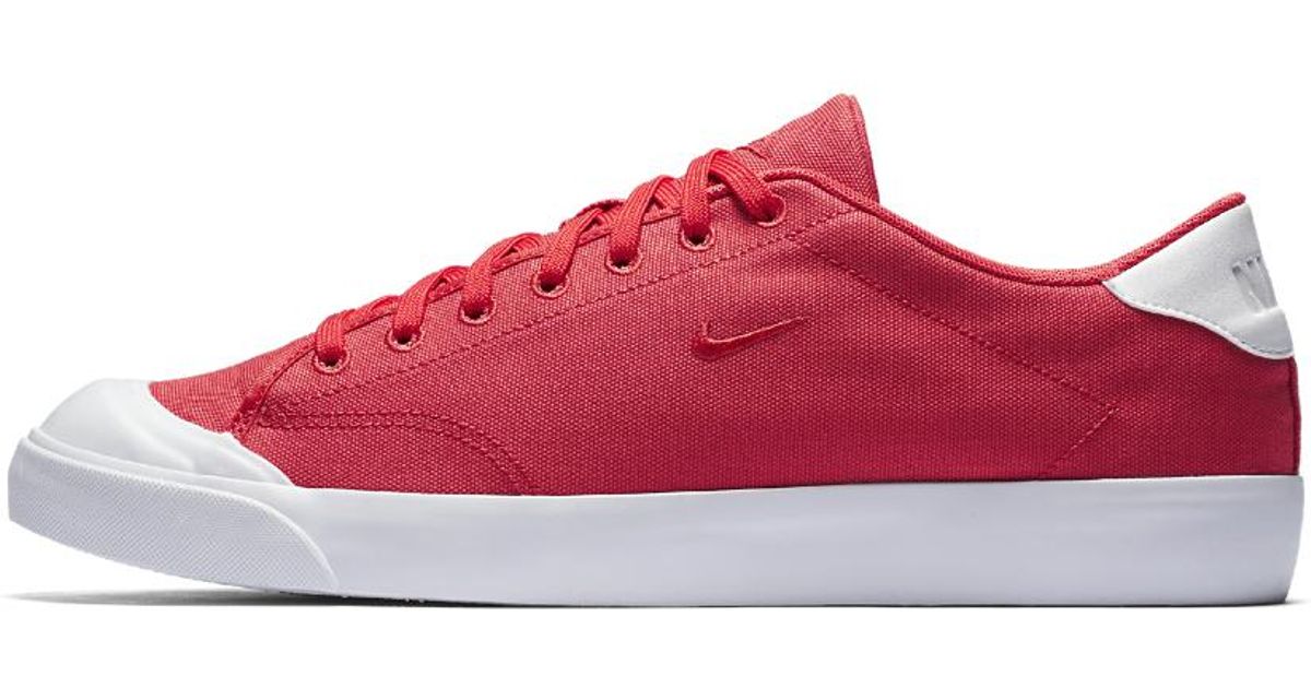 red nike canvas shoes