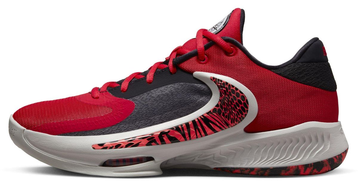 Nike Rubber Zoom Freak 4 "safari" Basketball Shoes in Red for Men Lyst