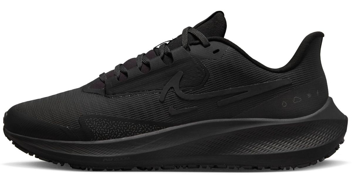 Nike Air Zoom Pegasus 39 Shield Weatherized Road Running Shoes in Black