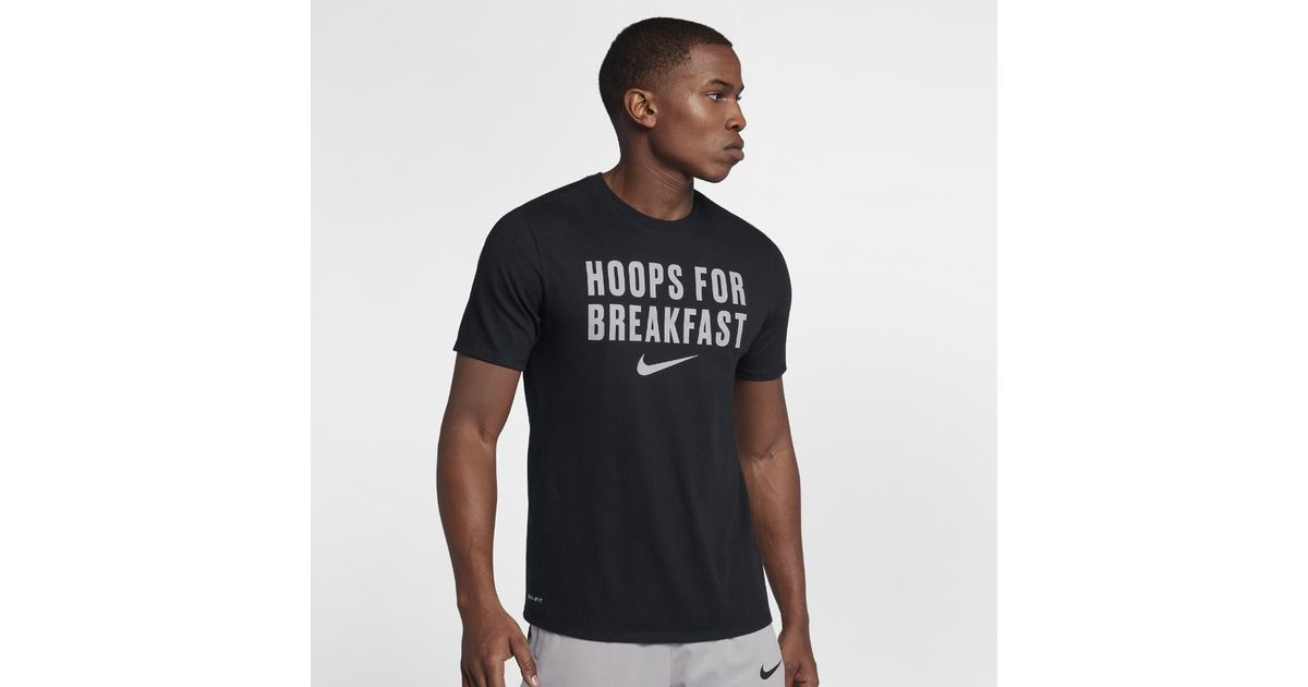 Nike Dri-fit "hoops For Breakfast" Men's Basketball T-shirt in Black for  Men | Lyst