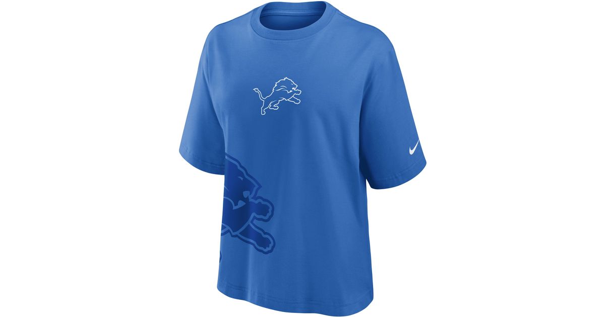 Nike Detroit Lions Boxy Nfl T-shirt in Blue | Lyst