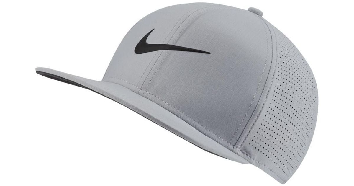 Nike Synthetic Aerobill Adjustable Golf Hat in Gray for Men | Lyst