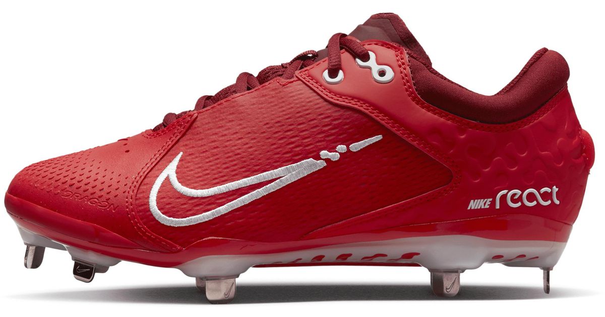 womens red softball cleats