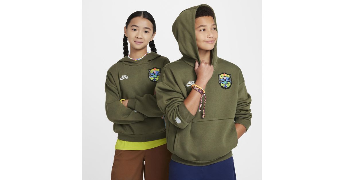 Nike Sb Older Kids Oversized Skate Hoodie in Green Lyst UK
