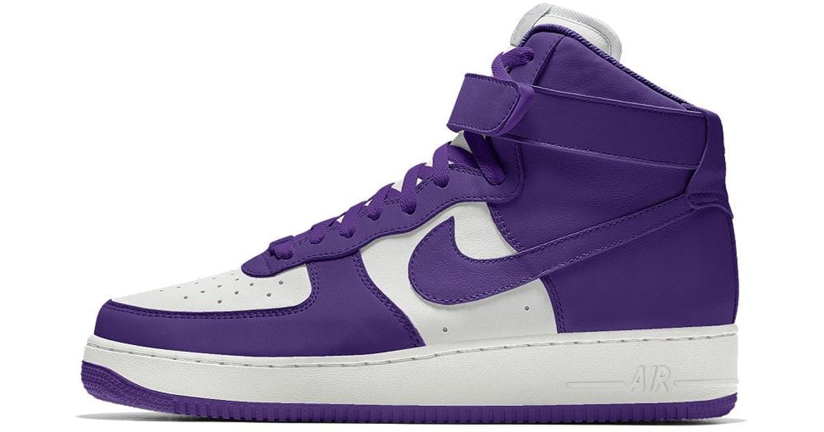 Nike Air Force 1 High Id Women's Shoe in Purple | Lyst