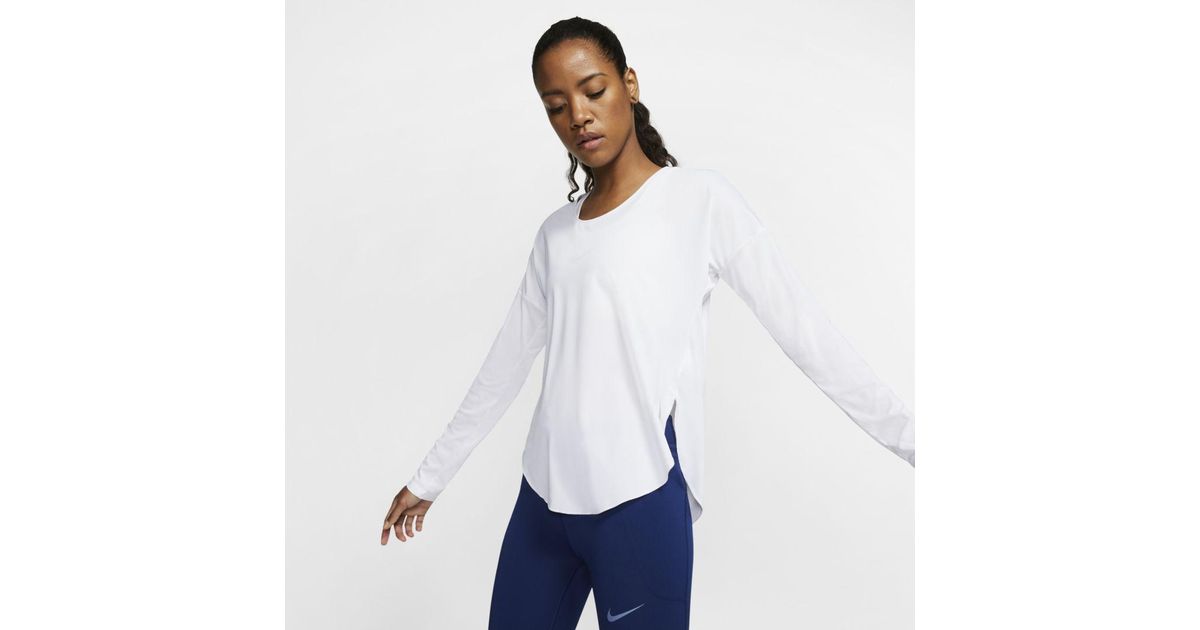 nike city sleek long sleeve running top