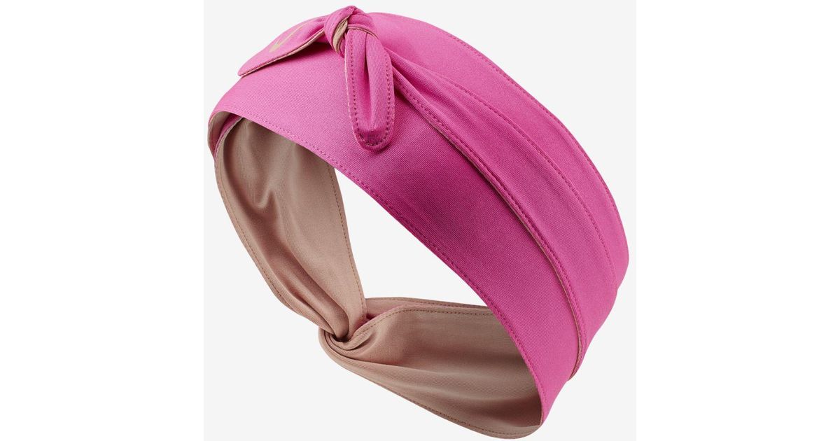 pink nike head tie
