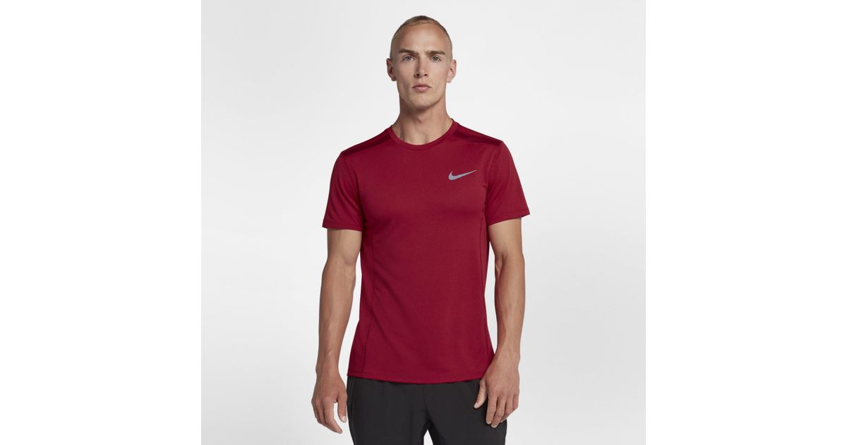 nike miler red t shirt