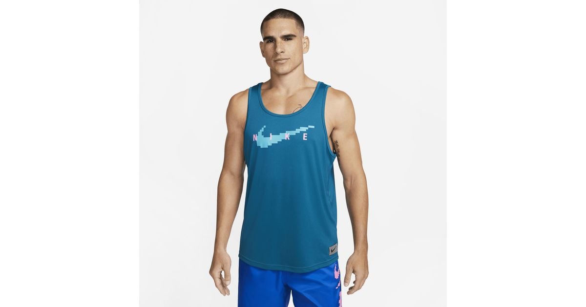 Nike Swim Tank Top In Blue, for Men Lyst